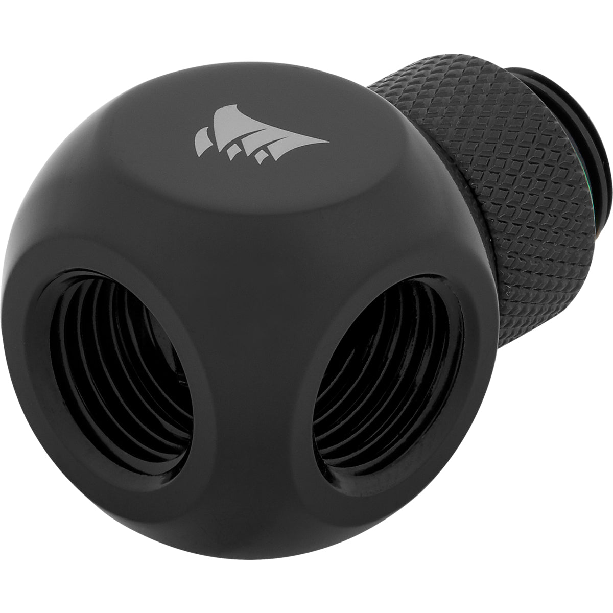 CORSAIR Hydro X Series XF Rotary Y-Splitter Kühlmittelsystemanpassung 1er-Pack Schwarz