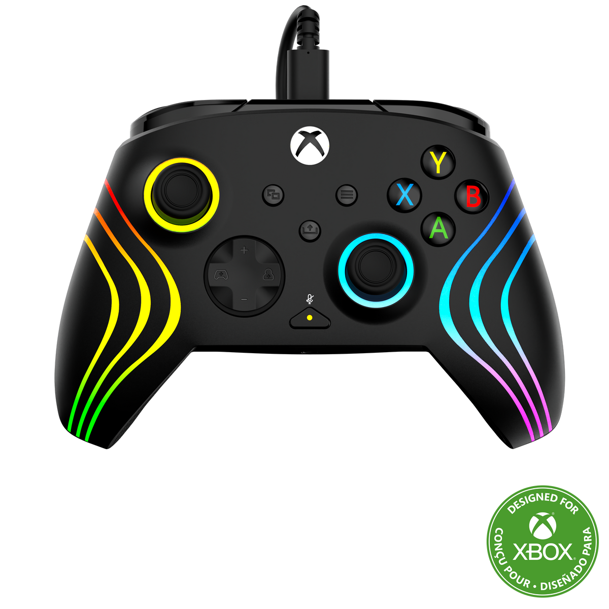 Turtle Beach Afterglow Wave Wired – Xbox/PC, sort – Sort Xbox-controller med lys