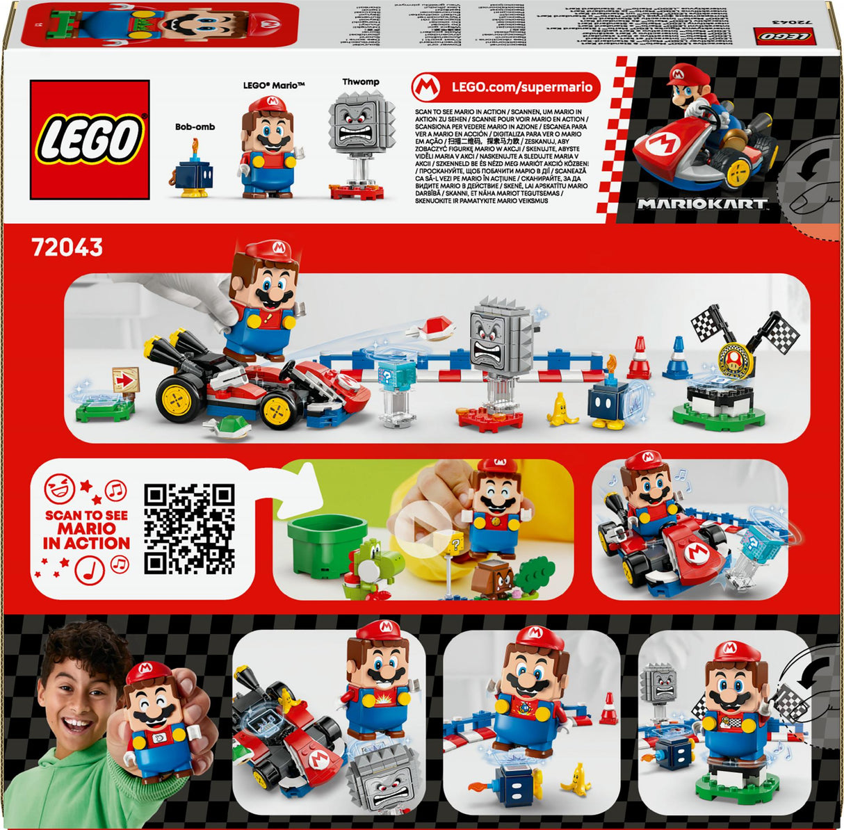 LEGO - Super Mario - Mario Kart™: Interactive LEGO® Mario™ & Standard Kart (72043) LEGO