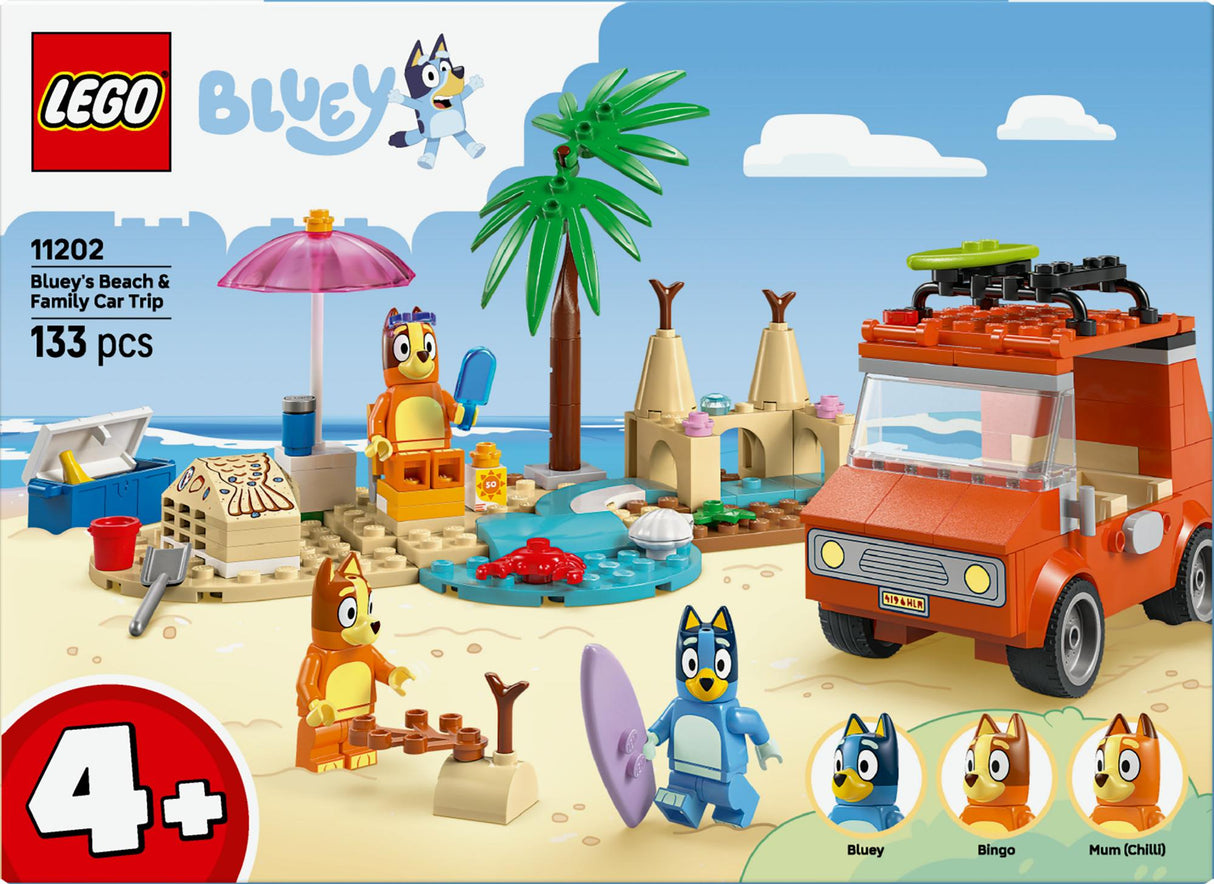 LEGO - Bluey - Bluey's Beach & Family Car Trip (11202) LEGO