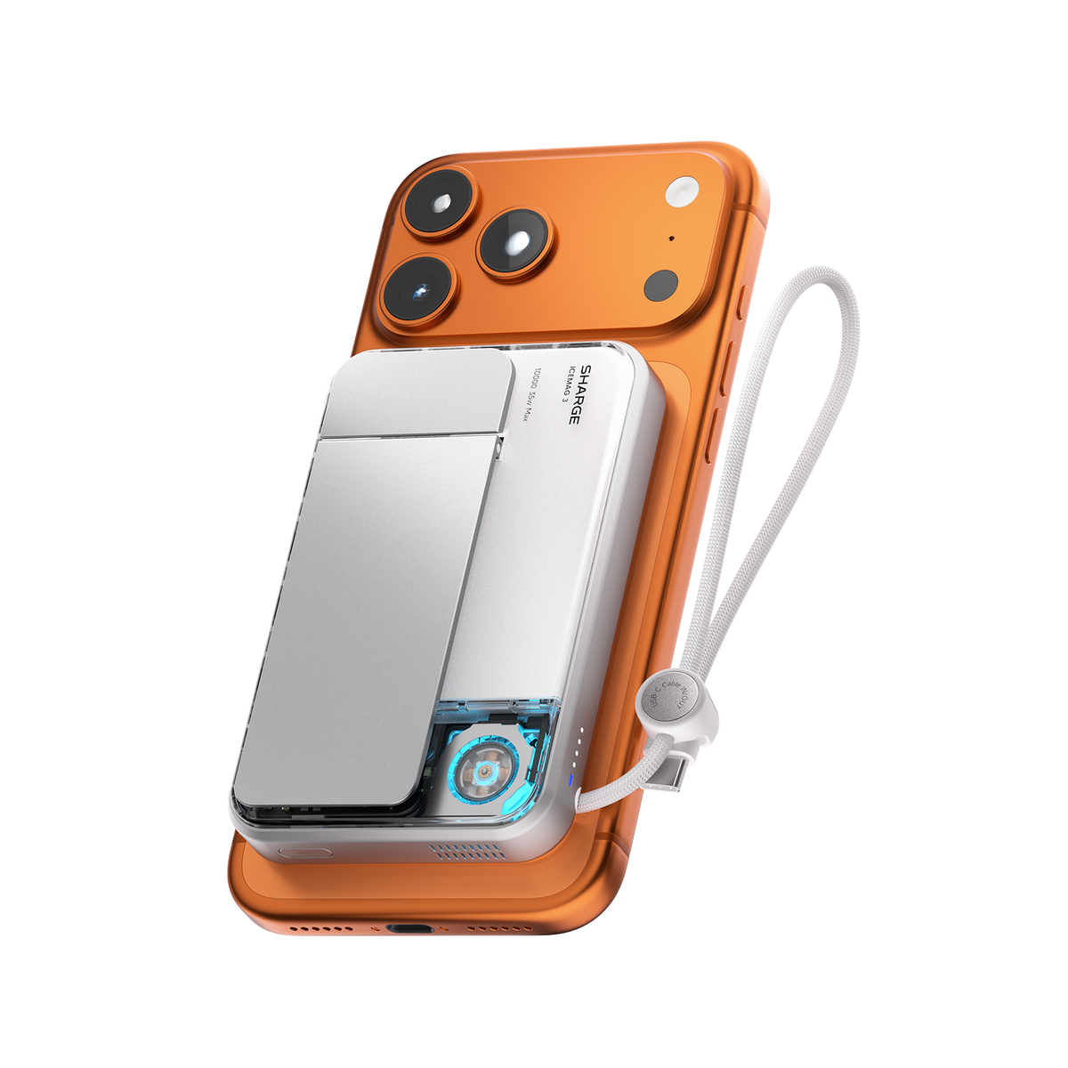 SHARGE ICEMAG 3 magnetisk powerbank - 10.000 mAh - hvid
