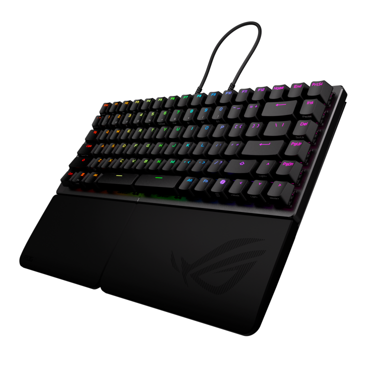 ASUS ROG Falcata – Fransk AZERTY – Sort – tastatur set forfra