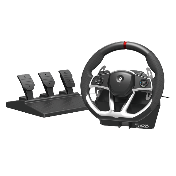 HORI - Force Feedback Racing Wheel DLX + 7-Gang-Rennschalthebel-Bundle für Xbox Series X - S, Xbox One und PC (Windows 11/10)