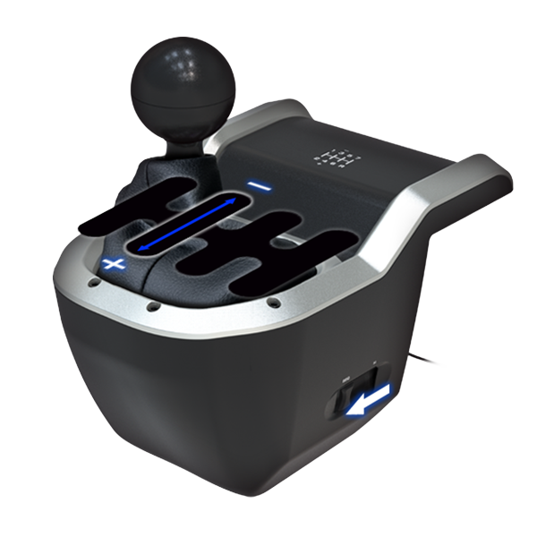 HORI - Force Feedback Racing Wheel DLX + 7-Gang-Rennschalthebel-Bundle für Xbox Series X - S, Xbox One und PC (Windows 11/10)