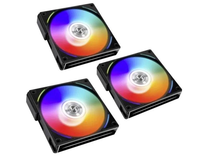 Lian Li UNI FAN AL120 RGB-PWM-Lüfter – 3er-Pack inkl. Controller – 120 mm – Schwarz
