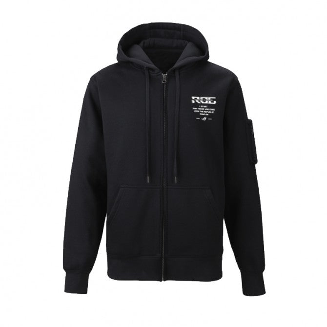 ASUS ROG Pixel Game Zip Hoodie – Normale Passform – Schwarz