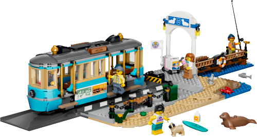 LEGO City Klassisk sporvogn med strandstop