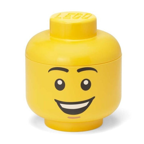 LEGO Storage Head Happy Boy small – gul