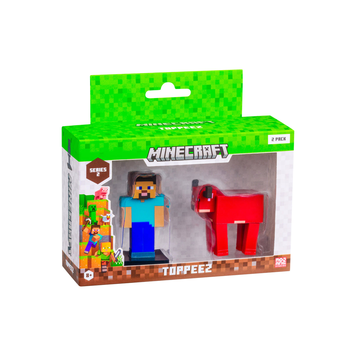 Minecraft - 3D 6 cm Figure 2 pack S2 - Steve and Mooshroom Minecraft