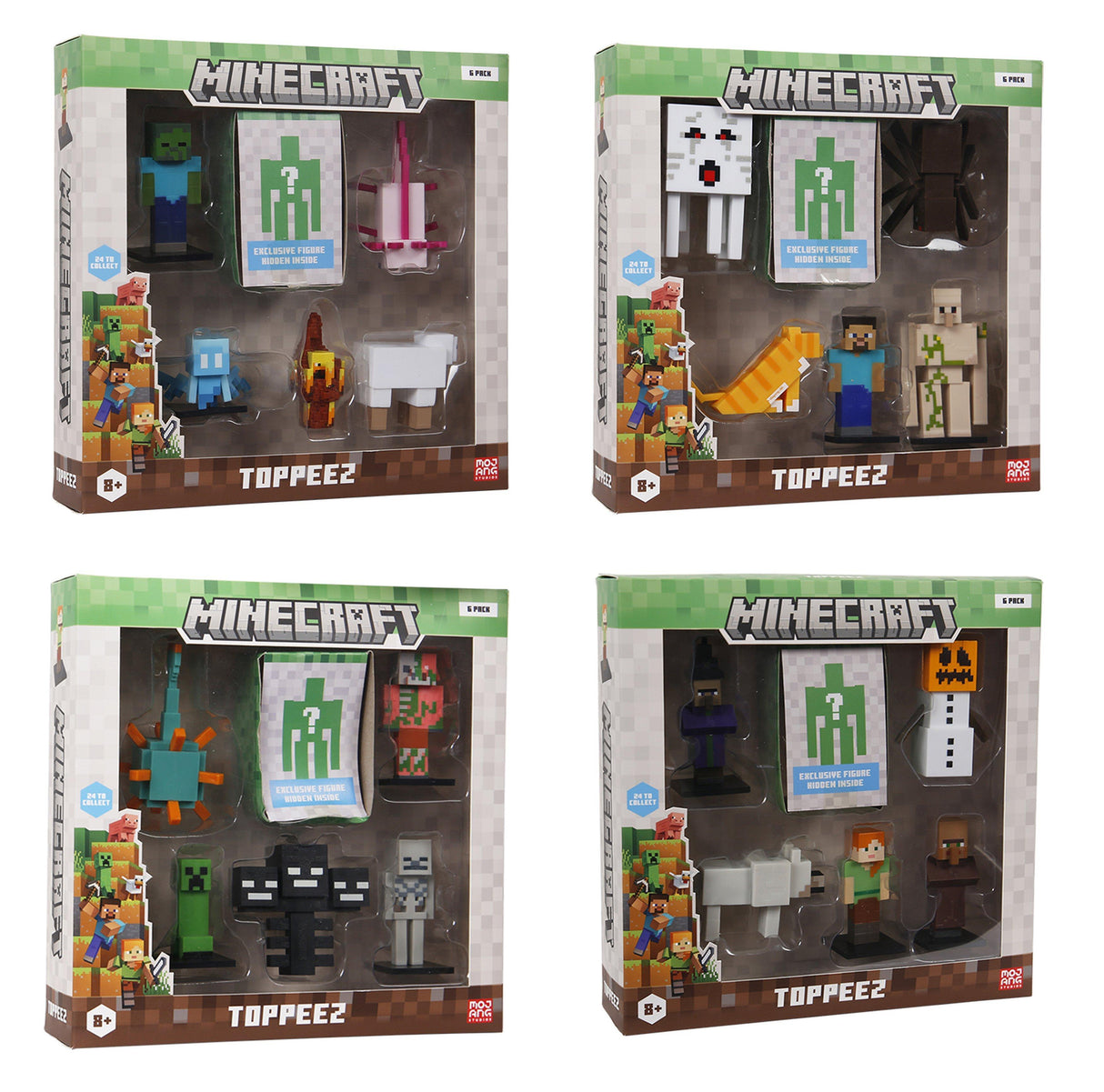 Minecraft - 3D Figure 6 Pack Deluxe Box asst (2060MC) MineCraft