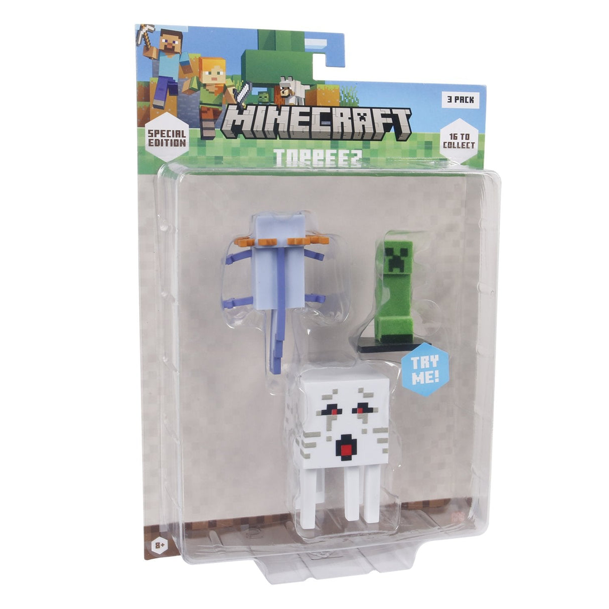 Minecraft - 3D Special Edition Figure 3 pack Blister - Axolotl , Creeper & Ghast Minecraft