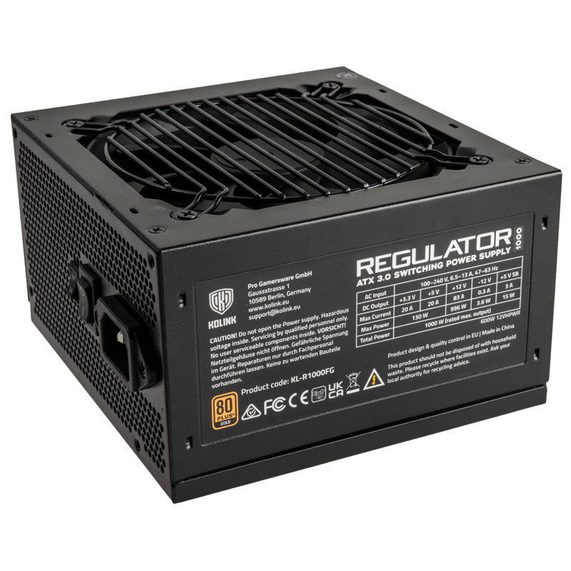 Kolink KL-R1000FG Netzteil. Gen5. Gold - 1000 W, ATX 3.0, 600 W 12VHPWR