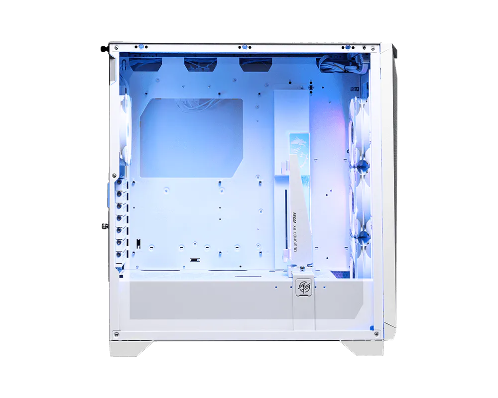 MSI MPG GUNGNIR 300R AIRFLOW White – hvidt PC-kabinet – hvidt kabinet med glas og monterede blæsere