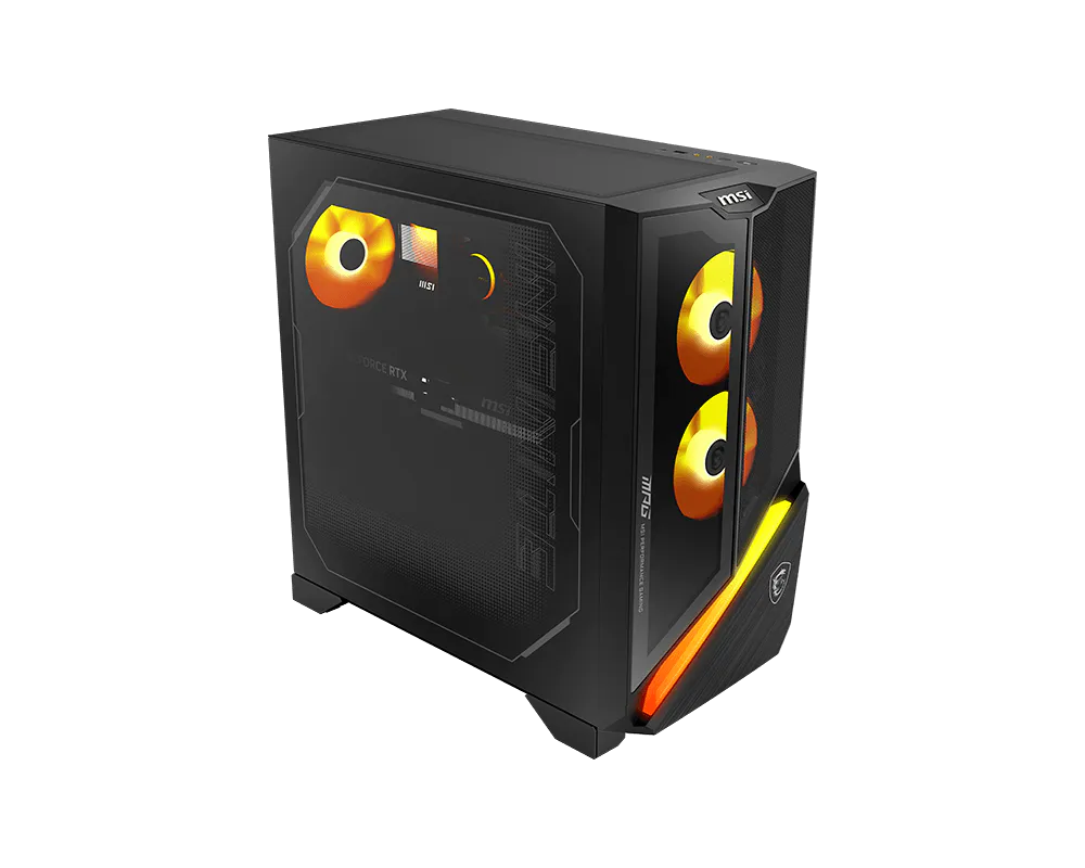 MSI MPG Infinite Z3 – sort gaming-PC med belyste blæsere