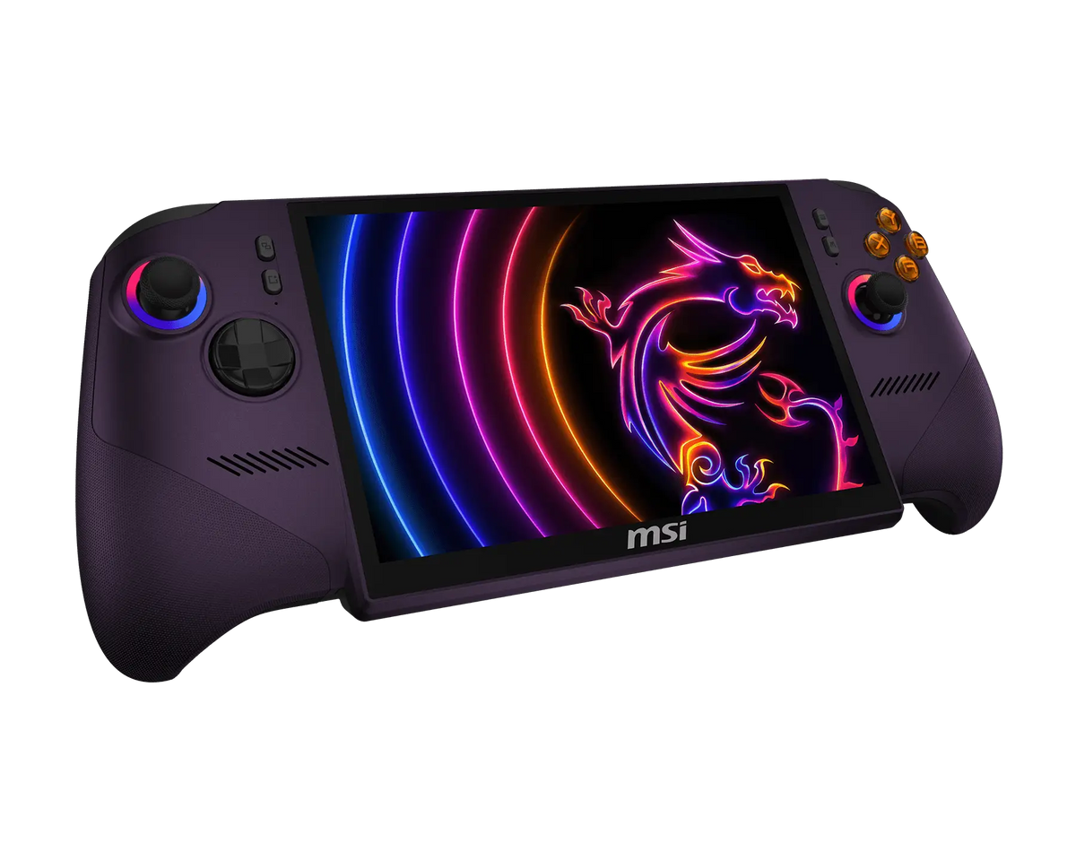 MSI Claw 8 EX AI+ CG3EM002 8" FHD+ 120Hz 32GB 1TB SSD Lila W11H – producentfoto