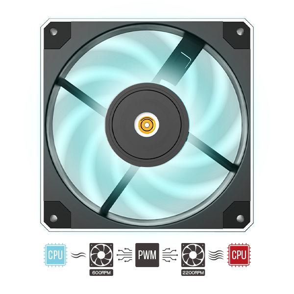 Montech MetalST12 Sort- CPU Cooler Montech