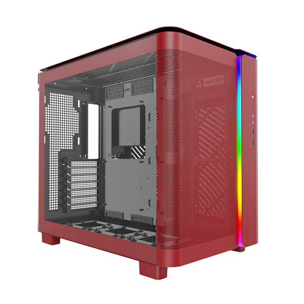 Montech King 95 Rød - curved glas