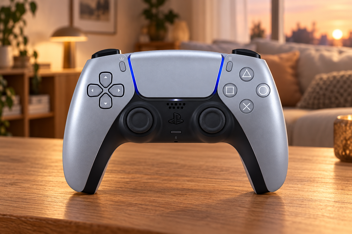 Sony DualSense-controller til PS5 – Sterling Silver – stemningsbillede
