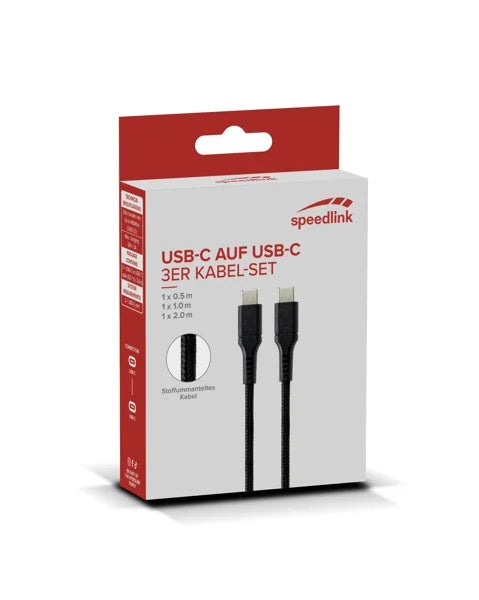 Speedlink - USB-C til  USB-C kabel Sæt, sort