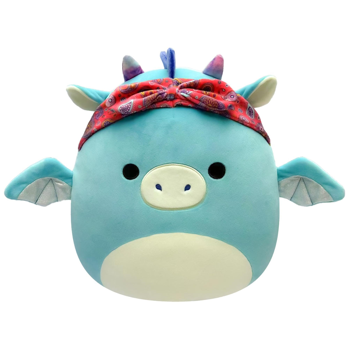 Squishmallows - 19 cm Plush P17 - Tatiana the Teal Dragon w Bandana Squishmallows