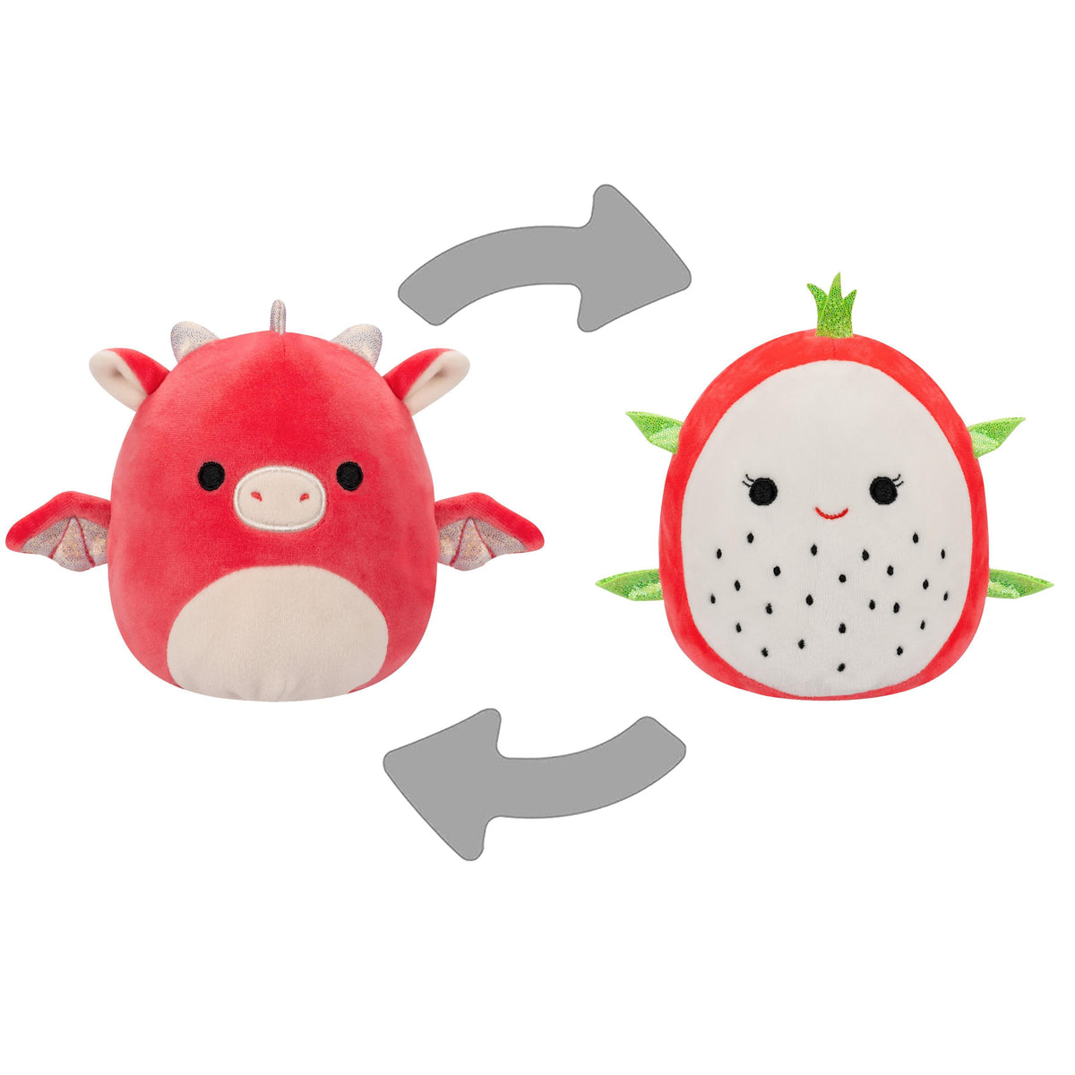 Squishmallows - Flip A Mallow 13 cm - Dragonfruit/Dragon (23131P16) Squishmallows