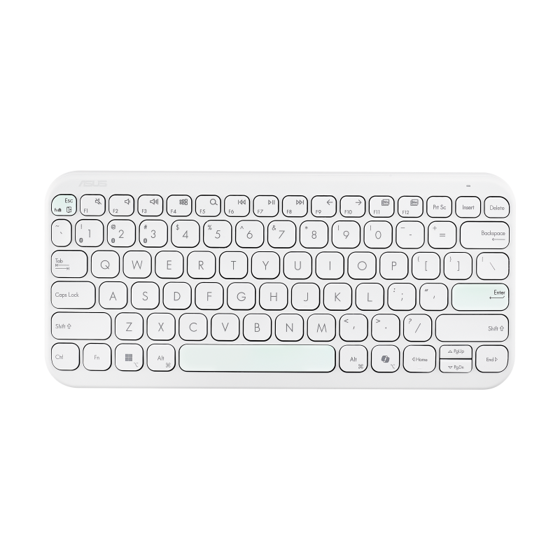 ASUS Marshmallow KW100 – Tysk – Hvid – tastatur set forfra
