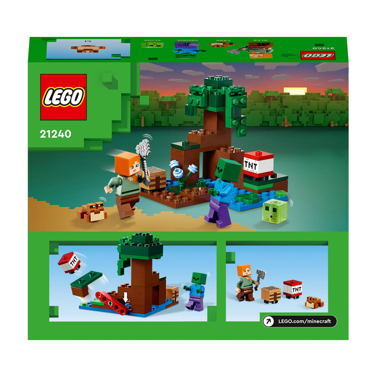LEGO Minecraft 21240 Das Sumpfabenteuer