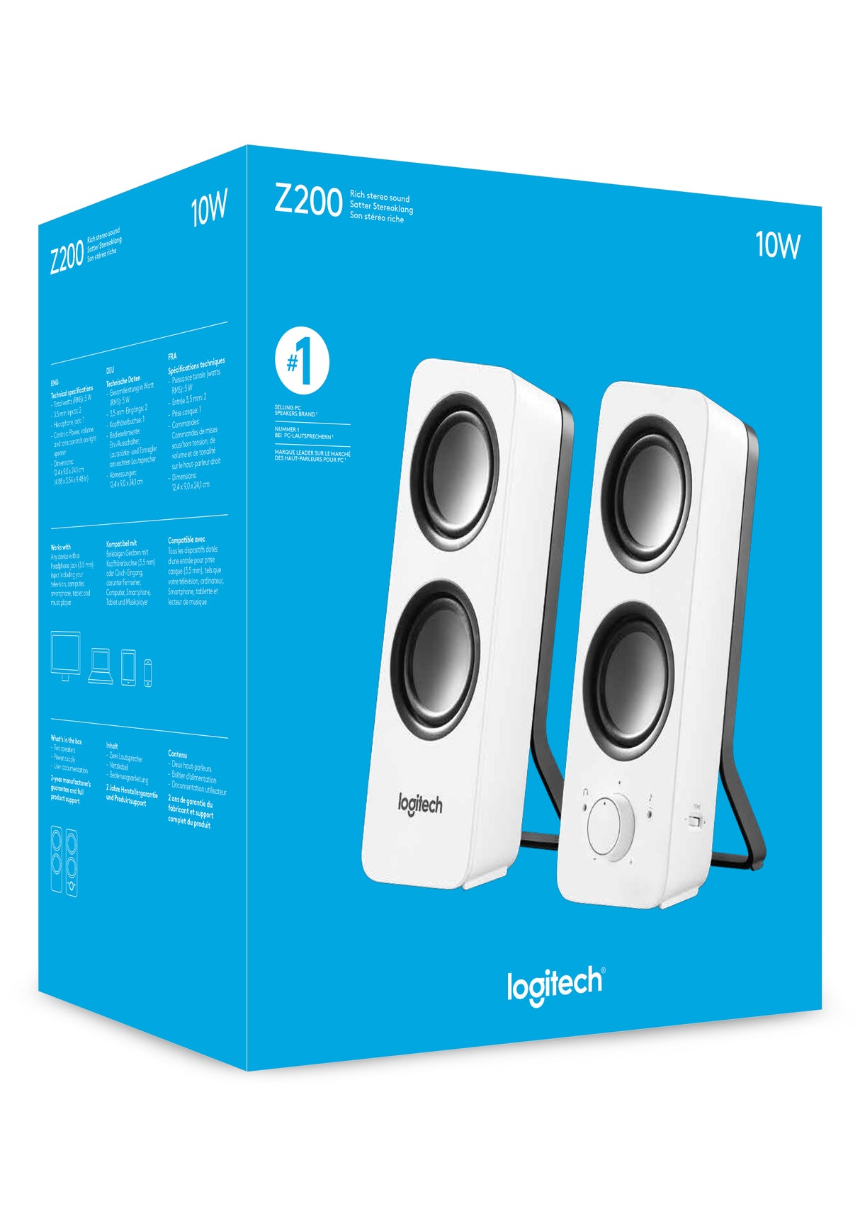 Logitech Z200 Lautsprecher Weiß
