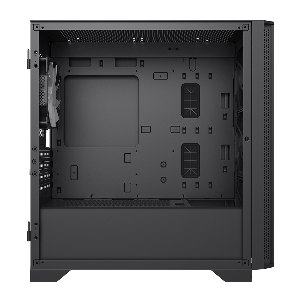 Montech Air 100 ARGB Schwarz – Micro ATX, gehärtetes Glas, 4x ARGB-Lüfter im Lieferumfang enthalten