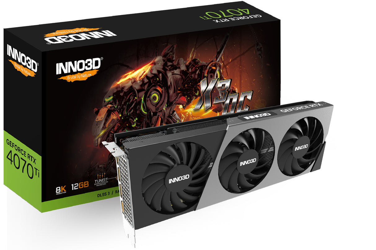 Inno3D GeForce RTX 4070 Ti X3 OC – 12 GB GDDR6X RAM – Grafikkarte