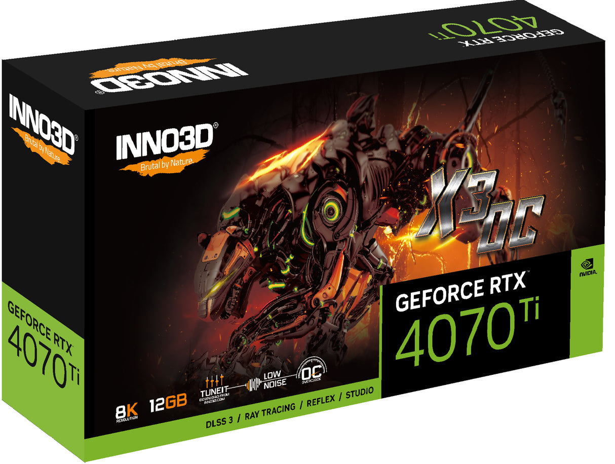Inno3D GeForce RTX 4070 Ti X3 OC – 12 GB GDDR6X RAM – Grafikkarte