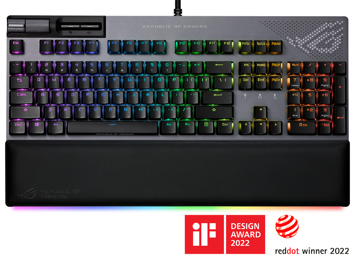 ASUS ROG Strix FLARE II ANIMATE PBT-Gaming-Tastatur (NX Red Switches)