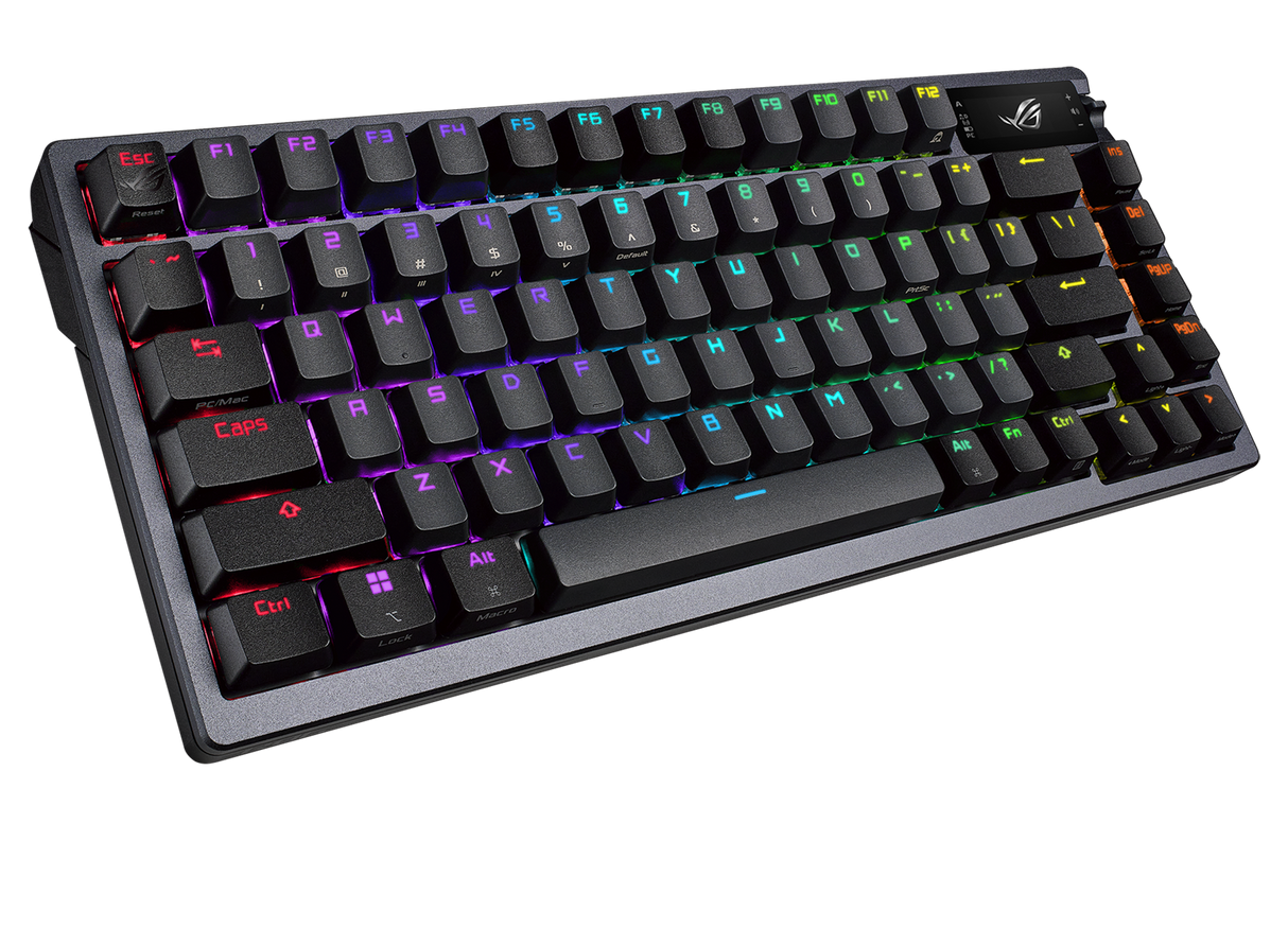 ASUS ROG AZOTH 75 % kabellose DIY-RGB-Gaming-Tastatur, rote NX-Schalter, OLED-Display, PBT-Taste