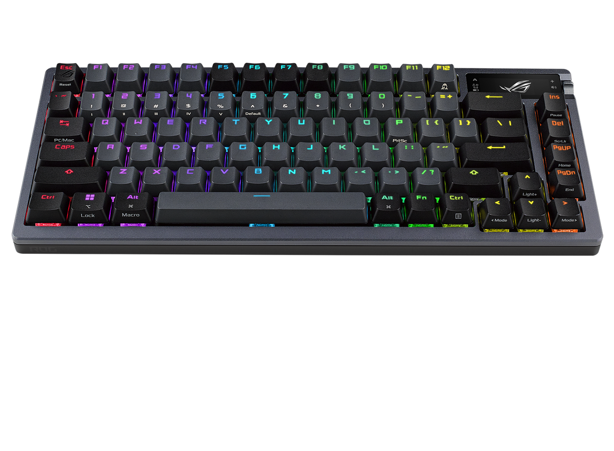 ASUS ROG AZOTH 75 % kabellose DIY-RGB-Gaming-Tastatur, rote NX-Schalter, OLED-Display, PBT-Taste