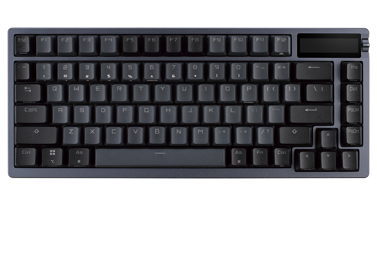 ASUS ROG AZOTH 75 % kabellose DIY-RGB-Gaming-Tastatur, rote NX-Schalter, OLED-Display, PBT-Taste