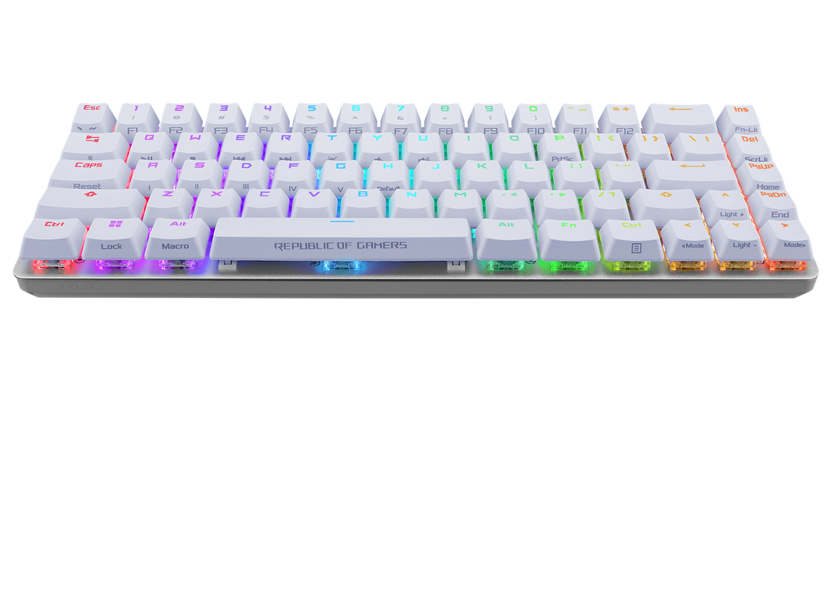 ASUS ROG FALCHION ACE 65 % weiße RGB-Kompakt-USB-C-Gaming-NXRD-Mechanische Tastatur PBT-Tastenkappen