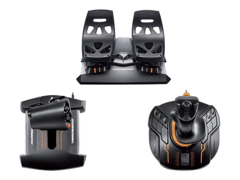 ThrustMaster T.16000M FCS Flight Pack Joystick, Gaspedal und Pedale