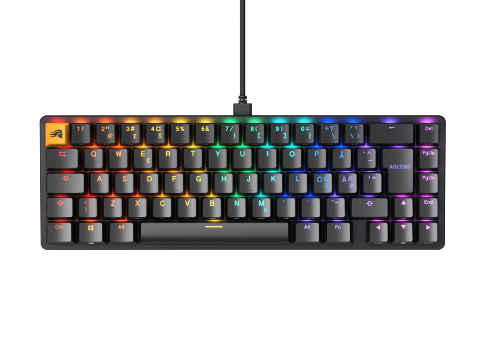 Glorious GMMK 2 Compact 65% - Fox switch, NO-Layout - Sort Glorious