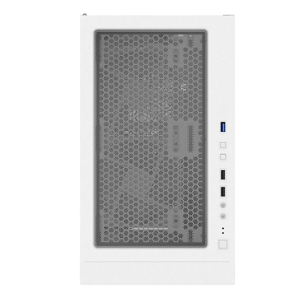 Montech X3 Glass White – 3x 140 mm statische RGB-Lüfter + 3x 120 mm statische RGB-Lüfter, seitlich schwenkbares gehärtetes Glas