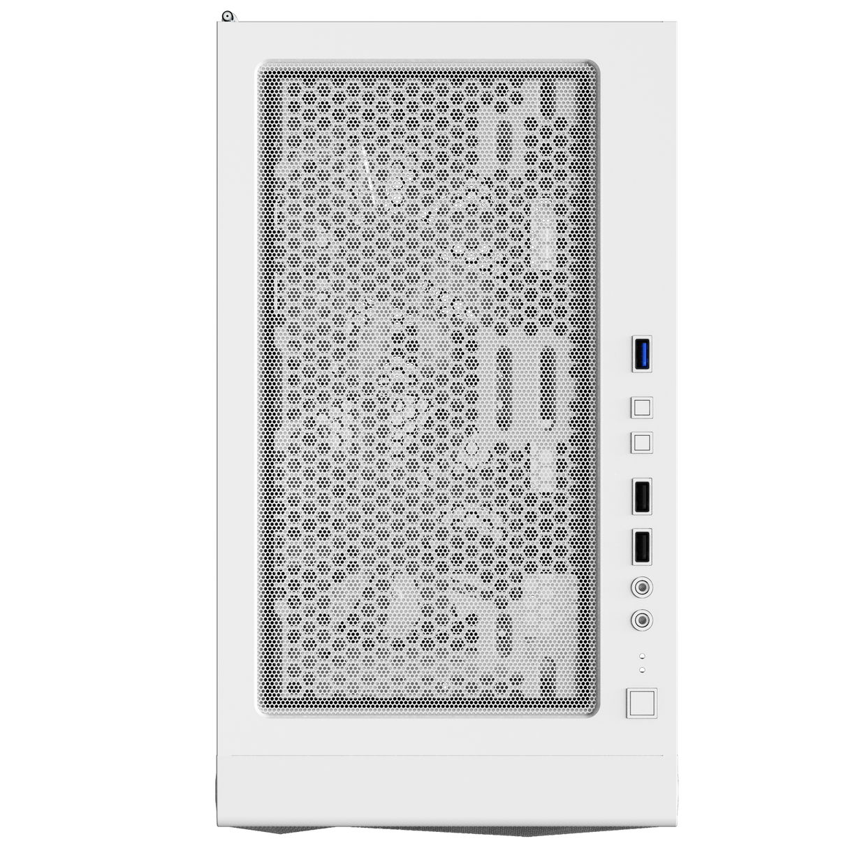 Montech X3 Mesh White – 3x 140 mm statische RGB-Lüfter + 3x 120 mm statische RGB-Lüfter, seitlich schwenkbares gehärtetes Glas