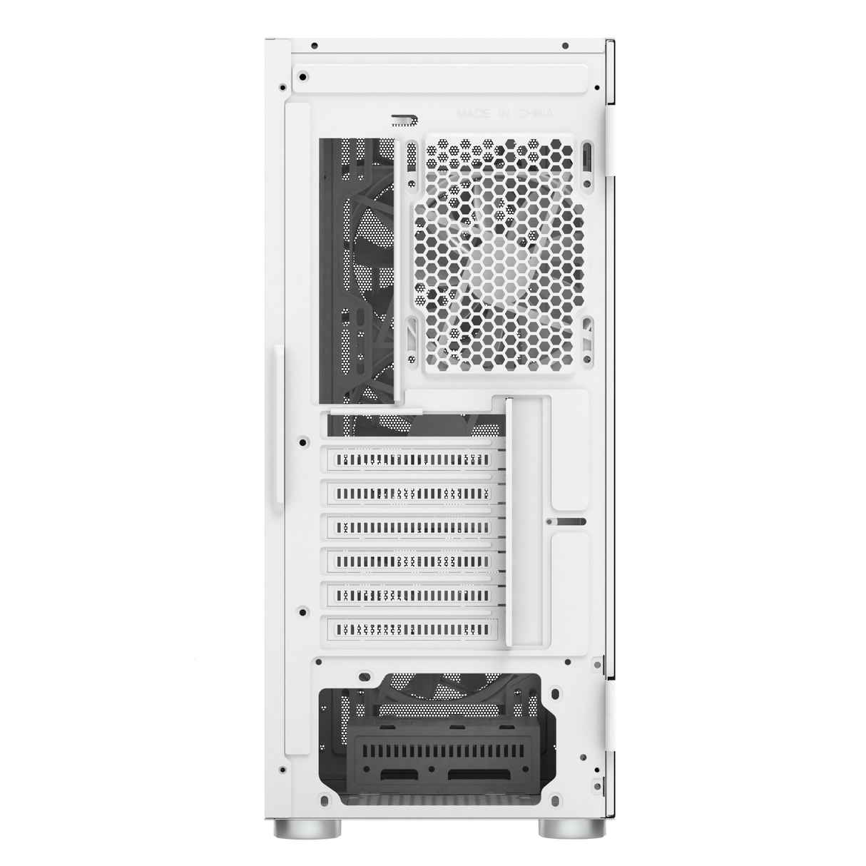 Montech X3 Mesh White – 3x 140 mm statische RGB-Lüfter + 3x 120 mm statische RGB-Lüfter, seitlich schwenkbares gehärtetes Glas