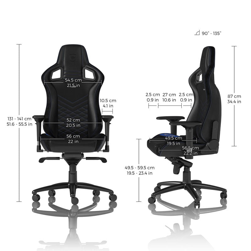 noblechairs EPIC Sort/Blå noblechairs