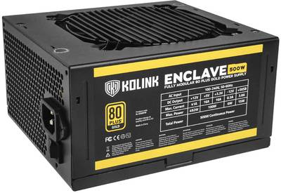 Kolink Enclave Netzteil – 500 Watt – 120 mm – 80 Plus Gold zertifiziert
