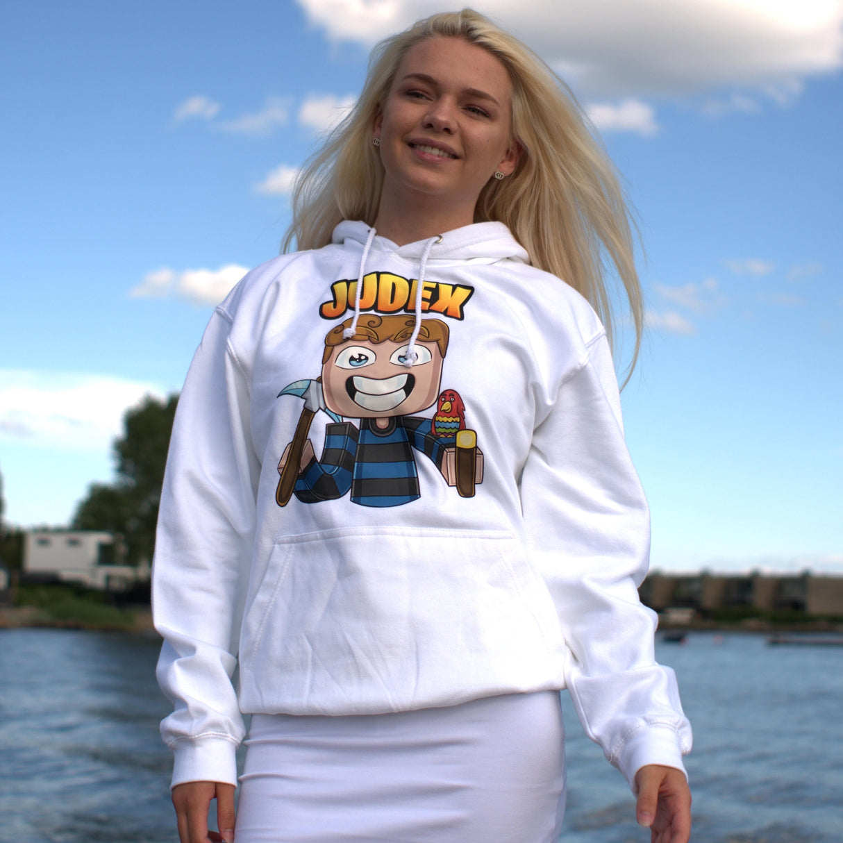 Judex miner hoodie hvid Judex