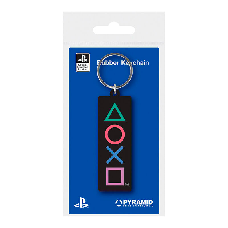PlayStation-förmiger Gummi-Schlüsselanhänger
