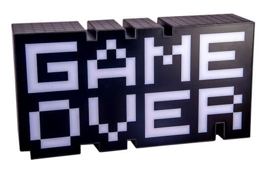GAME OVER lys skilt Geekd