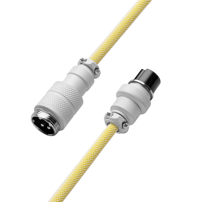 CableMod Pro Coiled Keyboard Cable USB A to USB Type C, Lemon Ice - 150cm CableMod