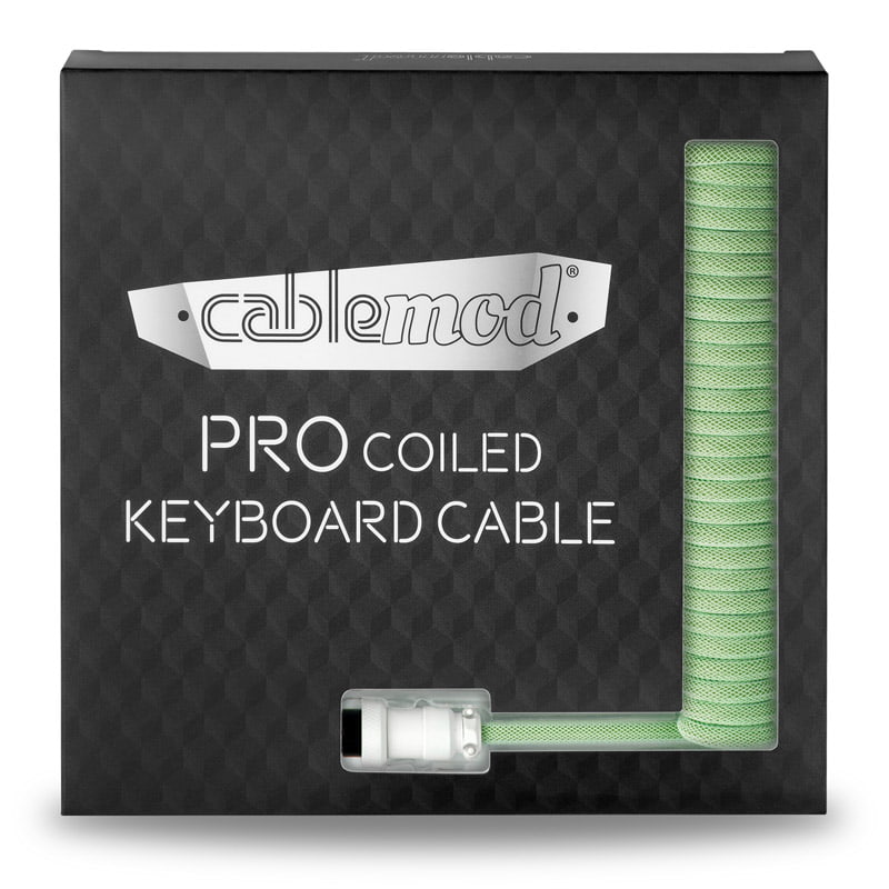 CableMod Pro Coiled Keyboard Cable USB A to USB Type C , Lime Sorbet - 150cm CableMod