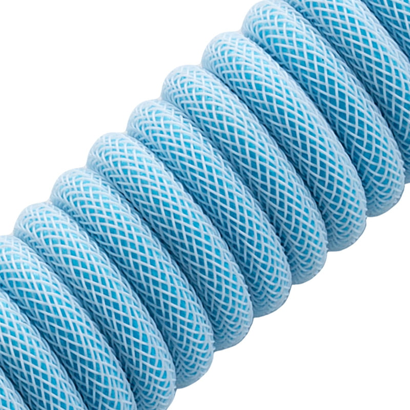 CableMod Pro Coiled Keyboard Cable USB A to USB Type C, Blueberry Cheesecake - 150cm - Geekd Gamernes valg