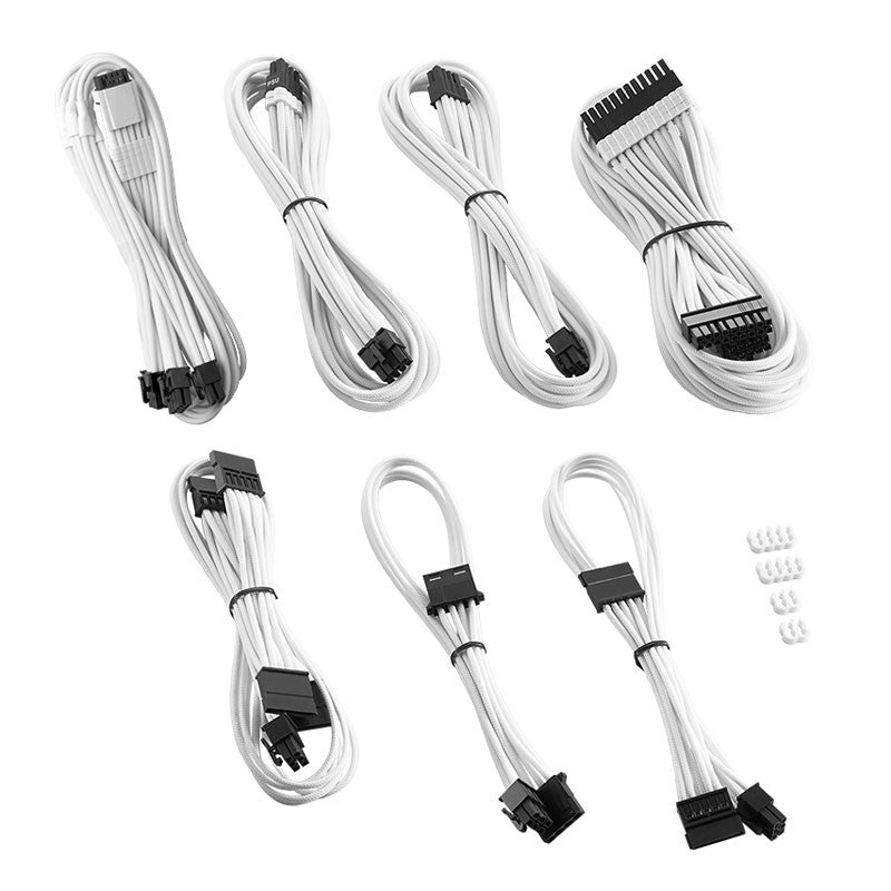 CableMod C-Series Pro ModMesh 12VHPWR Kabelset für Corsair RM, RMi, RMx (Black Label) – weiß